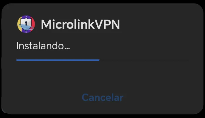 En Android 12 o superior la instalación arranca aquí, y el aviso de Play Protect llega después, con la barra ya andando. Es lo normal: sigue en el paso 4.